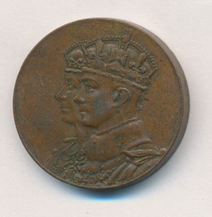 1939 CANADA ROYAL VISIT CONFEDERATION MEDALLION COPPER