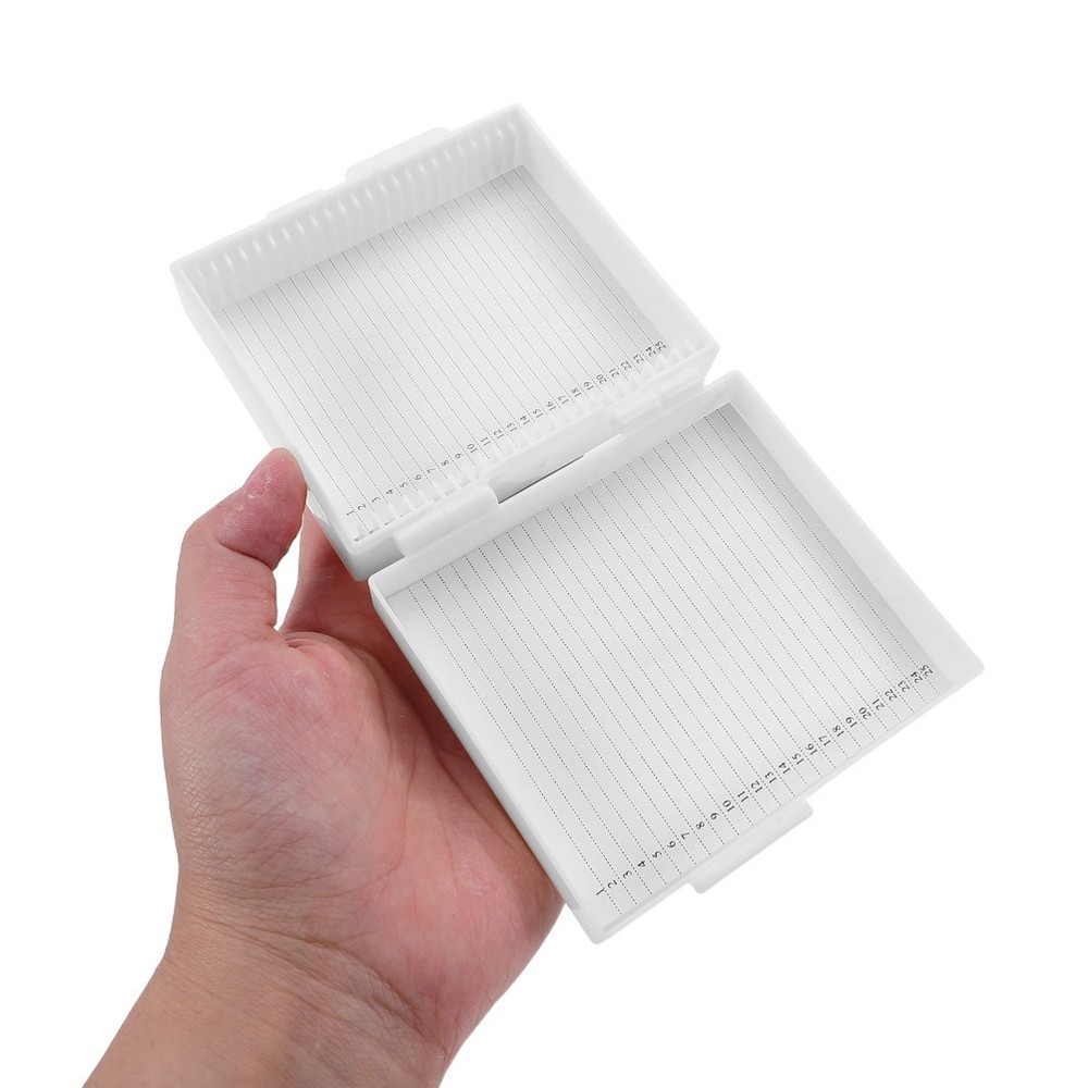 Microscope Slide Case Accessories Histology Holder Plastic Container