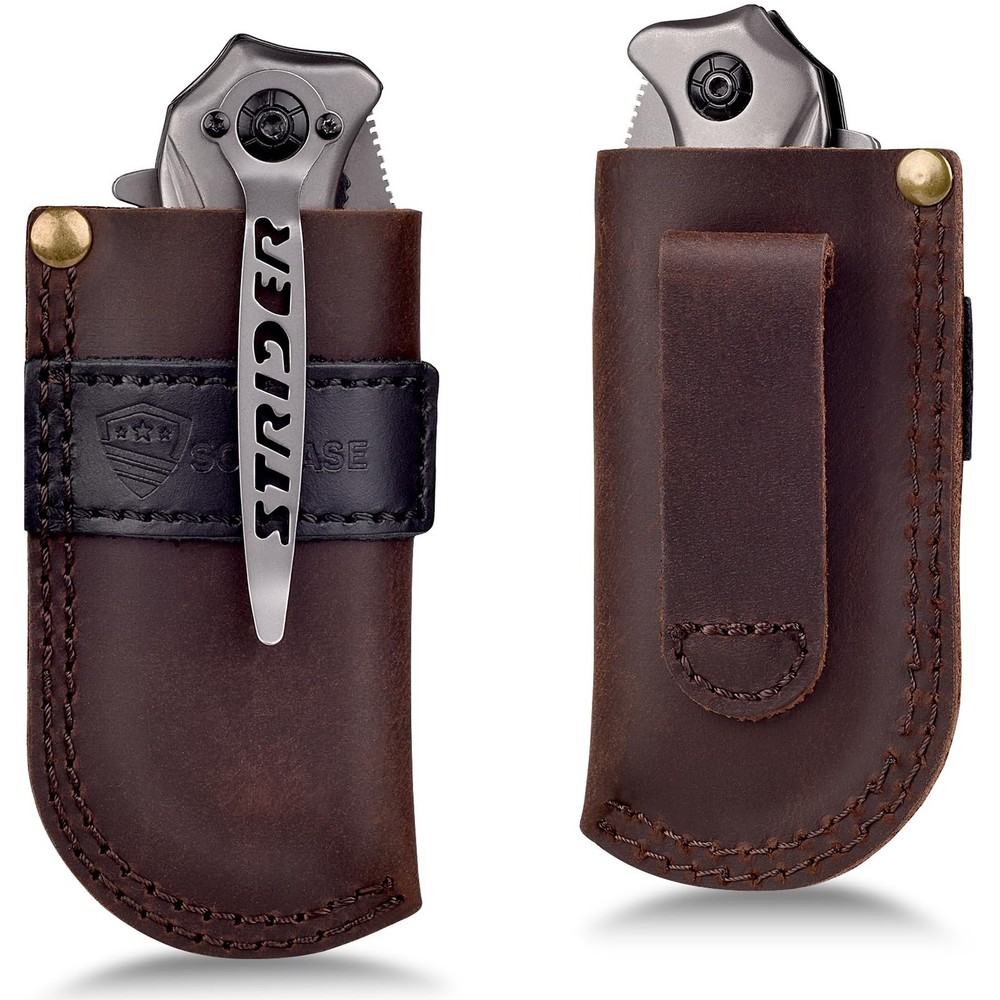 Leather Knife Sheath Belt Series Quick Access Folding Knife Holster