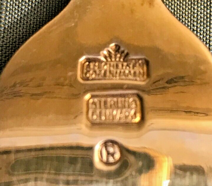 RARE 1898 A.Michelsen Denmark Gold Plated Silver Commerative Fork