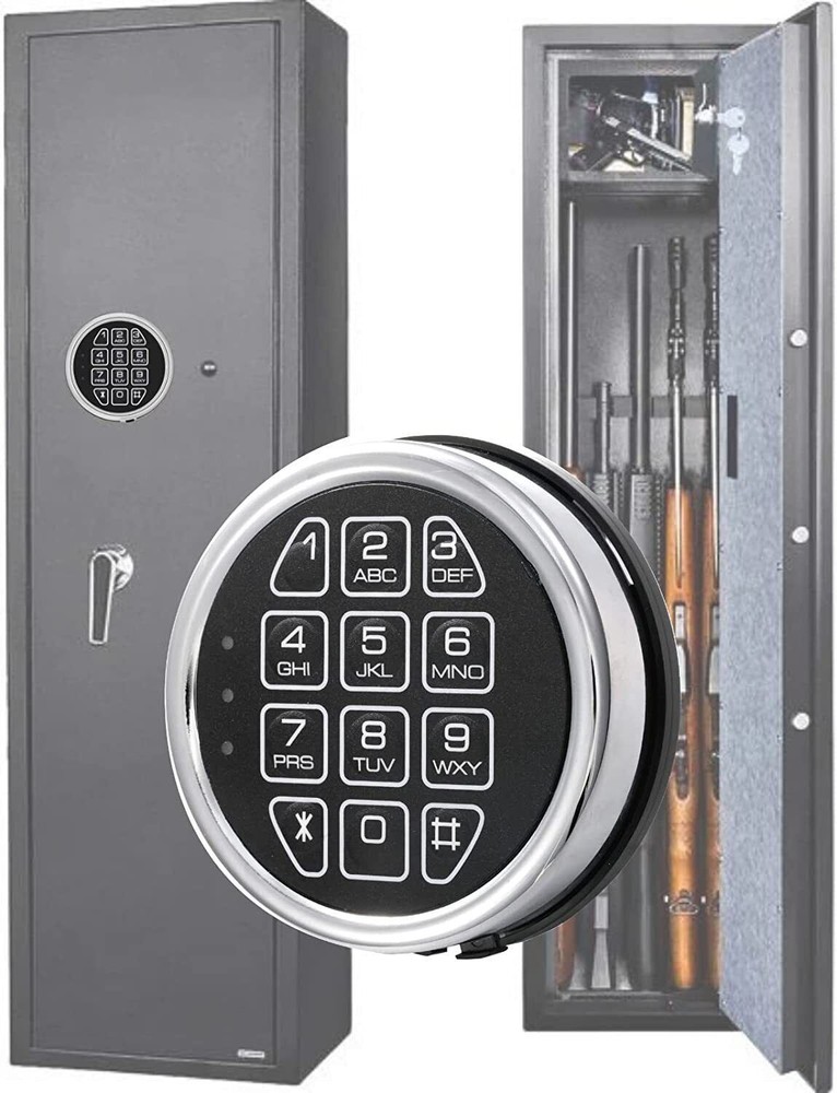 Gun Safe Lock Replacement Fireproof Chrome Keypad with SwingBolt Lock