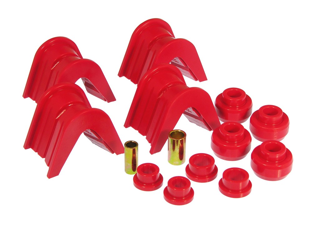 Prothane for 66-79 Ford Trucks 14-Piece Bushing Set - 7deg Offset - Red