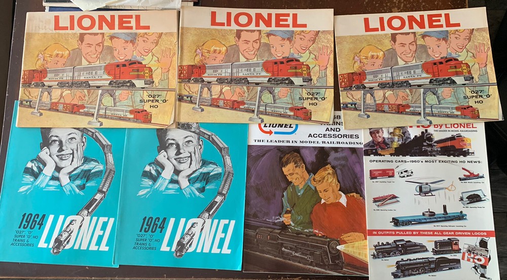11 Original 1960's LIONEL TRAIN CATALOGS