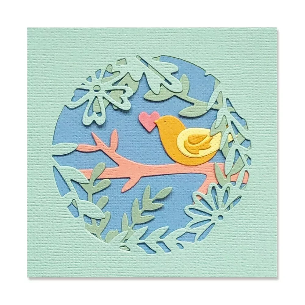 Sizzix Thinlits Spring Layered Scene Cutting Dies by Olivia Rose 665092 NEW