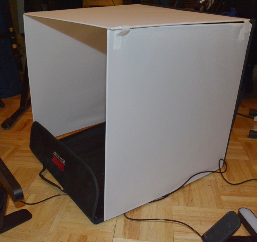 Sunpak ebox portable Folding studio 20"x20" lightbox w/variable digital lighting