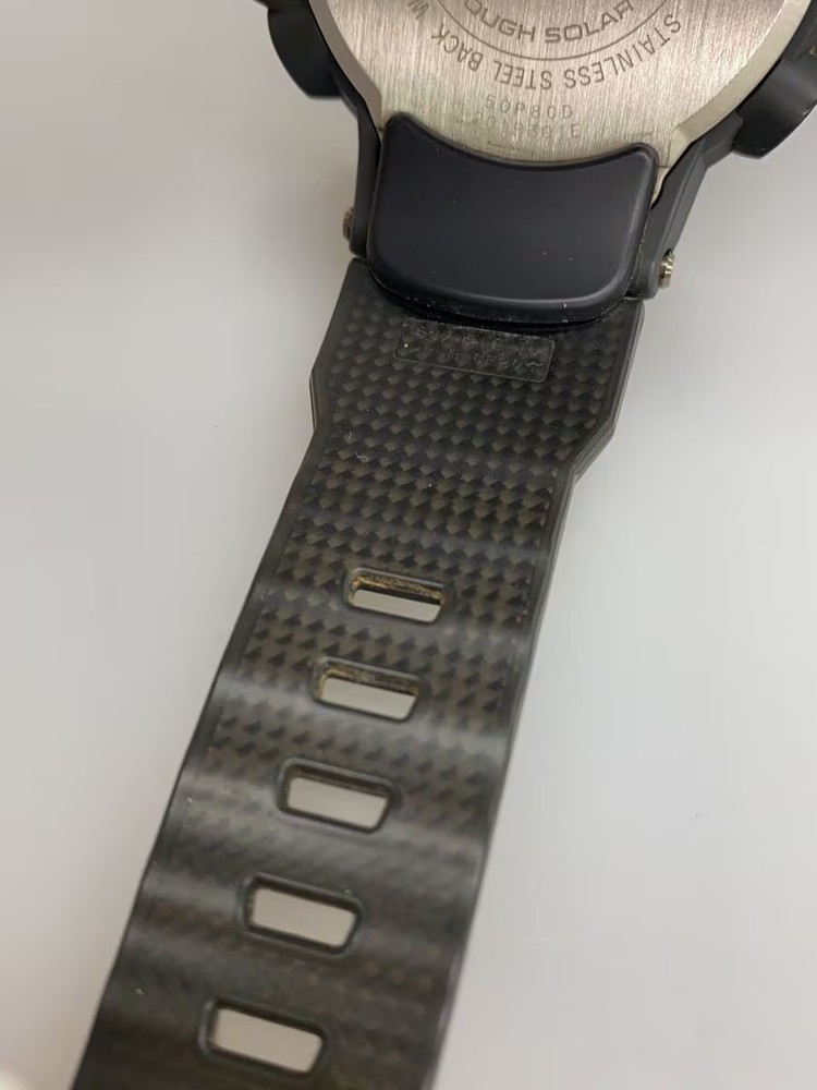CASIO Solar Watch PROTREK Digital Analog Rubber BLK BLK SS