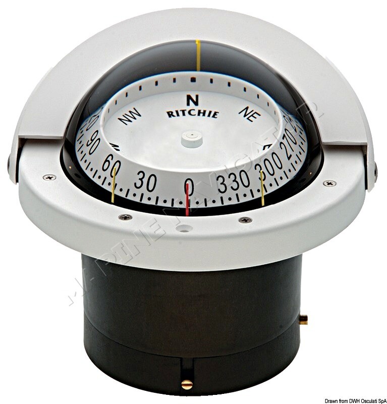 RITCHIE Navigator 2-Dial Compass 4 Inches 1/2 White/White