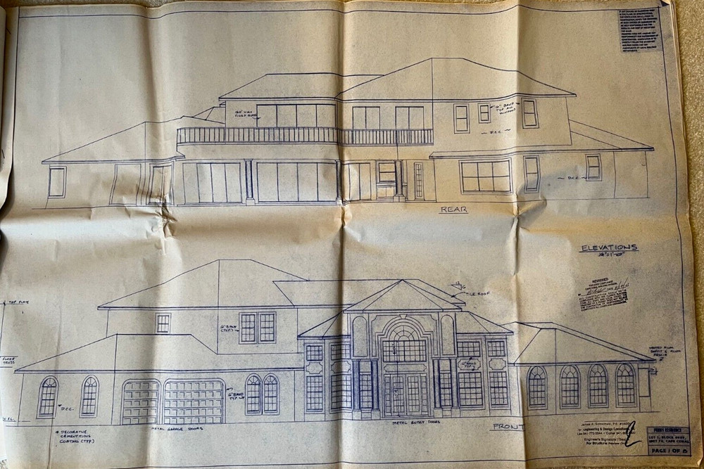 Original Blueprints for unique luxury home