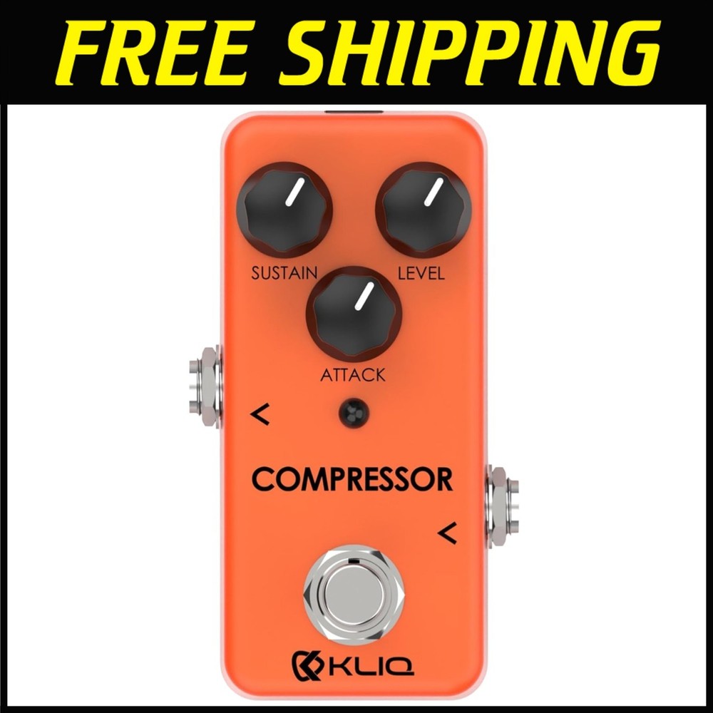 KLIQ Tiny Compressor Pedal for Guitar Bass