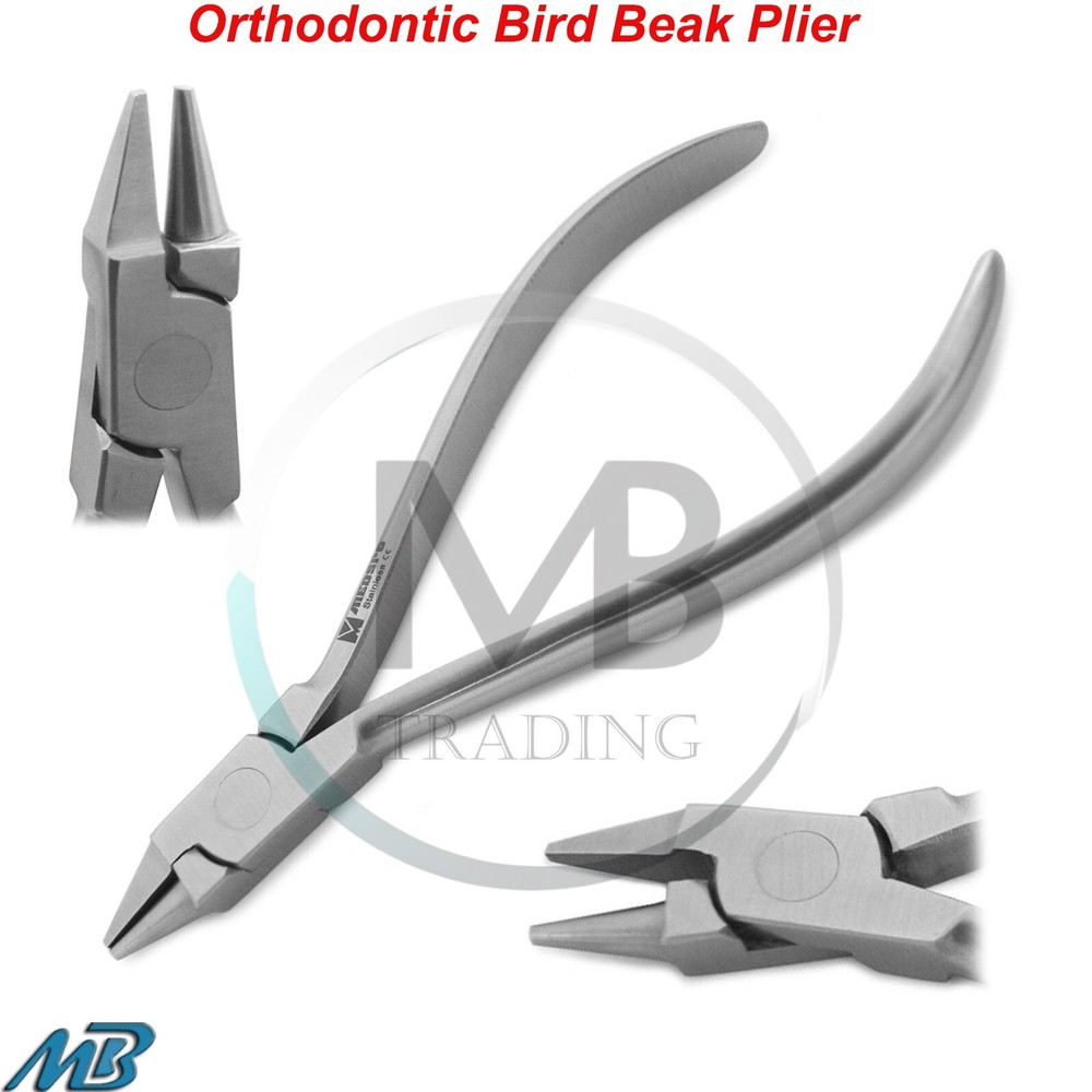 2 Pcs Orthodontic Wire Bending Loop Forming Bird Beak Pliers Aderer Three Prong