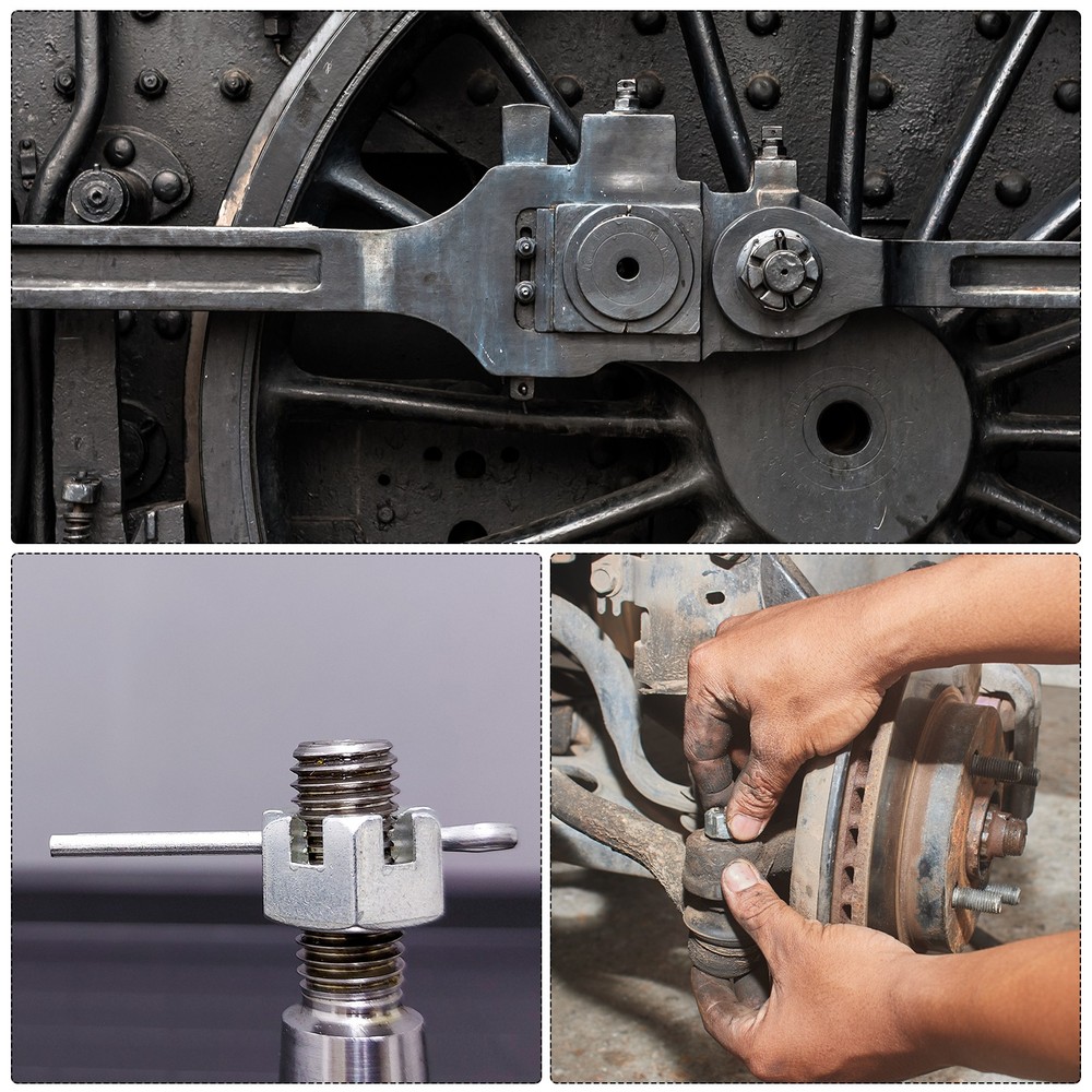 M30x2mm Hexagon Slotted Nut Black