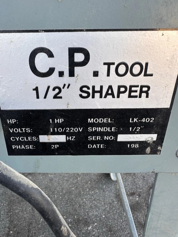 CP Tools LK-402 ½″ Spindle Shaper Wood Working Machine 110V