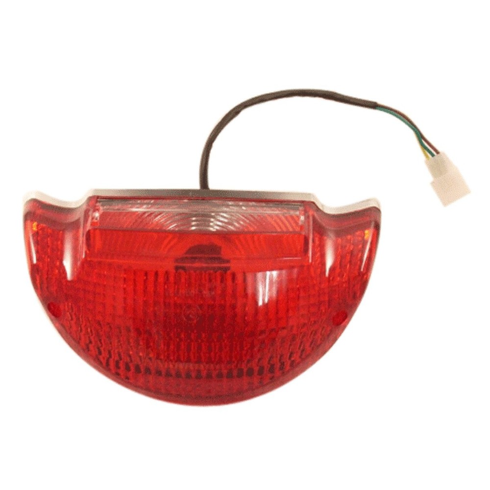 Tail Light Assembly Incandescant Chrome Scooter Rear Light Assembly Red 12 V