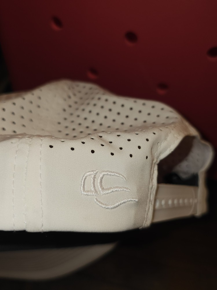 NWOT White golf adjustable cap hat upside golf logo