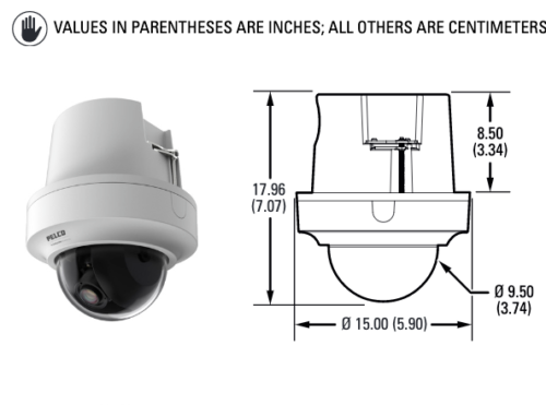Pelco IMPBB-I IP Sarix Pro Back Box Indoor In-Ceiling Mount
