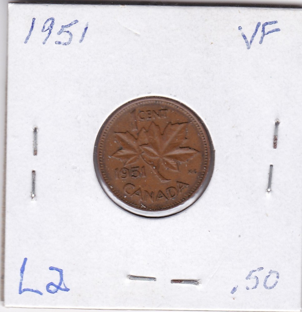 1951 Canada One Cent L2