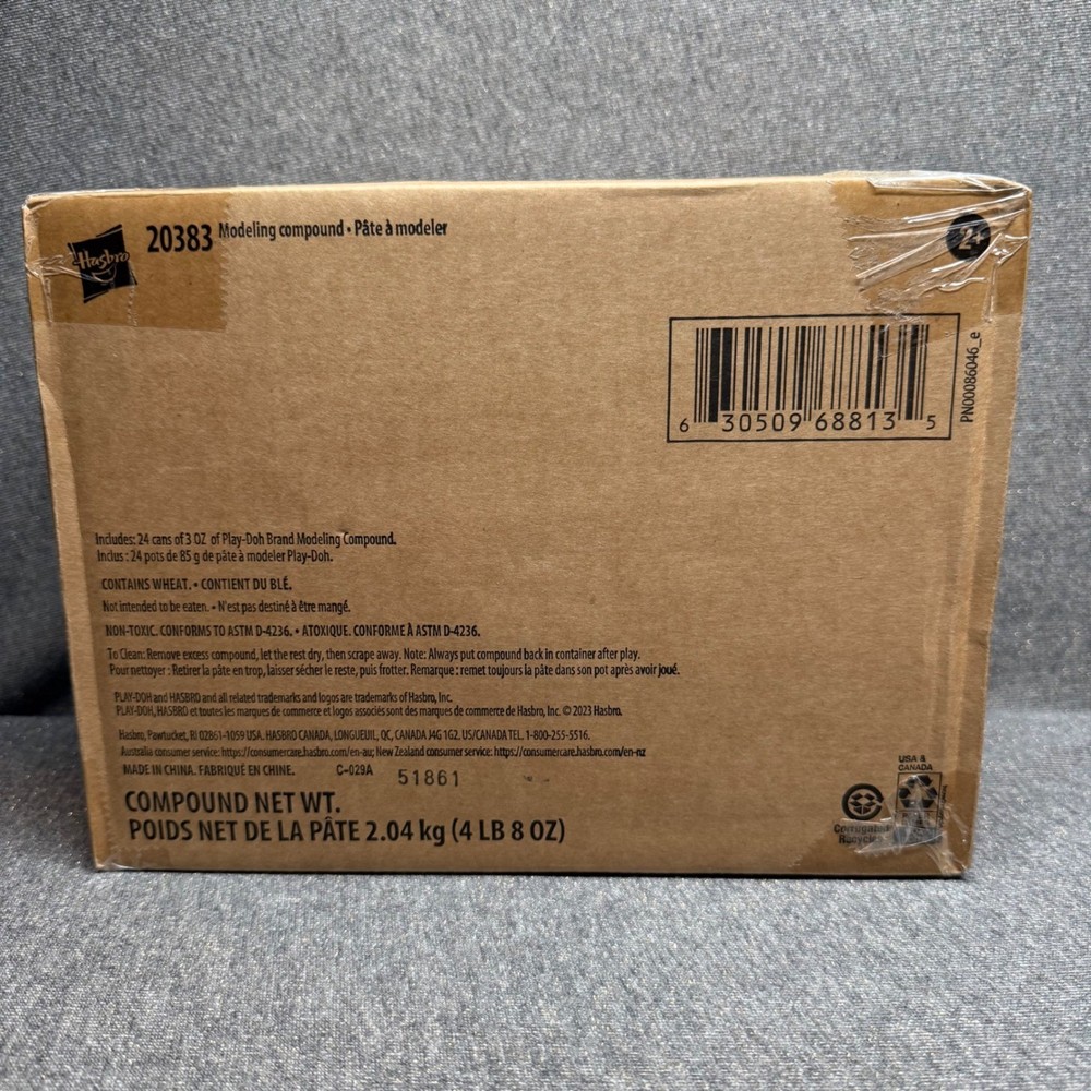 Play-Doh Modeling Compound 24 Pack New Unopened Case 3oz Cans Multicolor