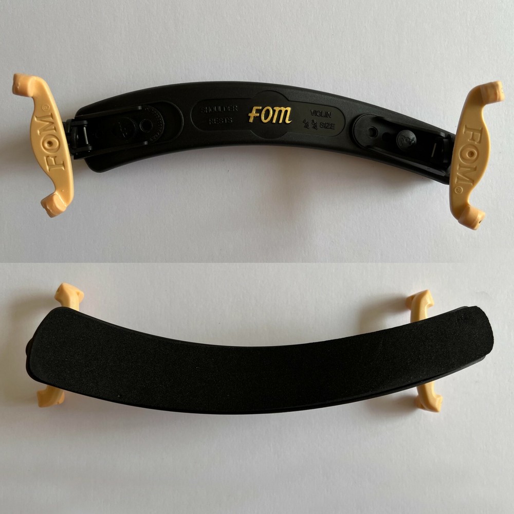 Violin Shoulder Rest Support for 4/4-3/4 Violin Adjustable Black Pad