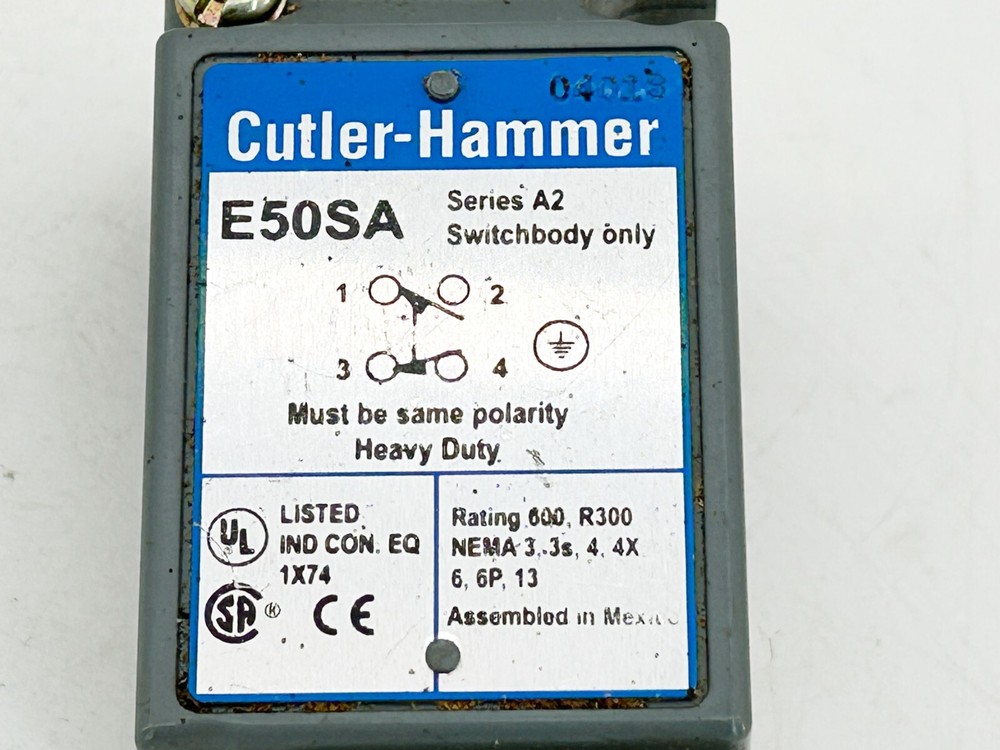 Cutler Hammer E50SA Switch Body Single Pole NEMA A600