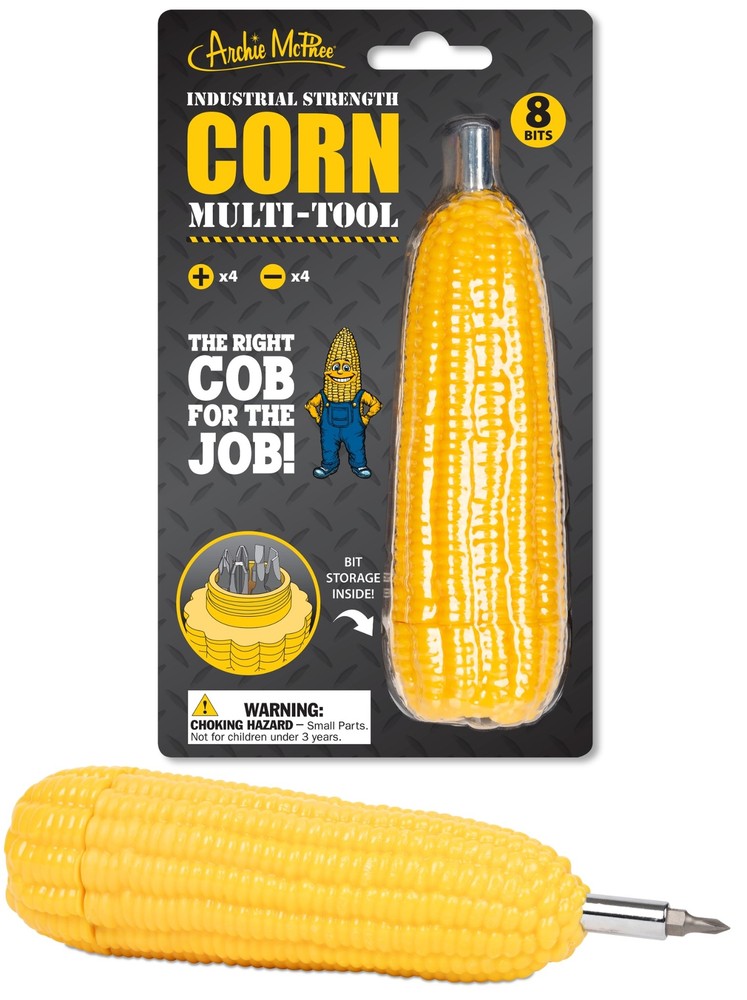 🌽 Funny Corn Multi-Tool – Hilarious Gag Gift, Kitchen Tool - Archie McPhee