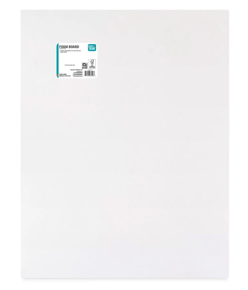(5 pack) White Foam Board, 20" x 30"