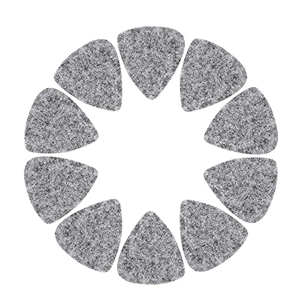 10 PCs Wool Felt Guitar Picks Ukulele Picks Plectrums with Solid Leather Thin...