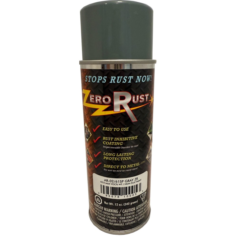 Zero Rust 61SP Gray Rust Inhibitive Coating 12oz Aerosol