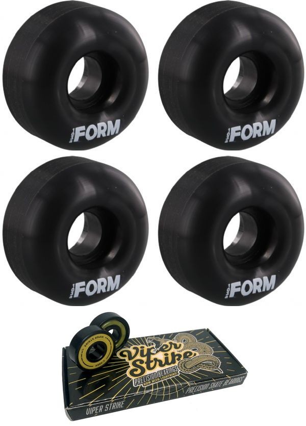 Form Wheel Co Solid Skateboard Wheels - 50mm 99a + bearings