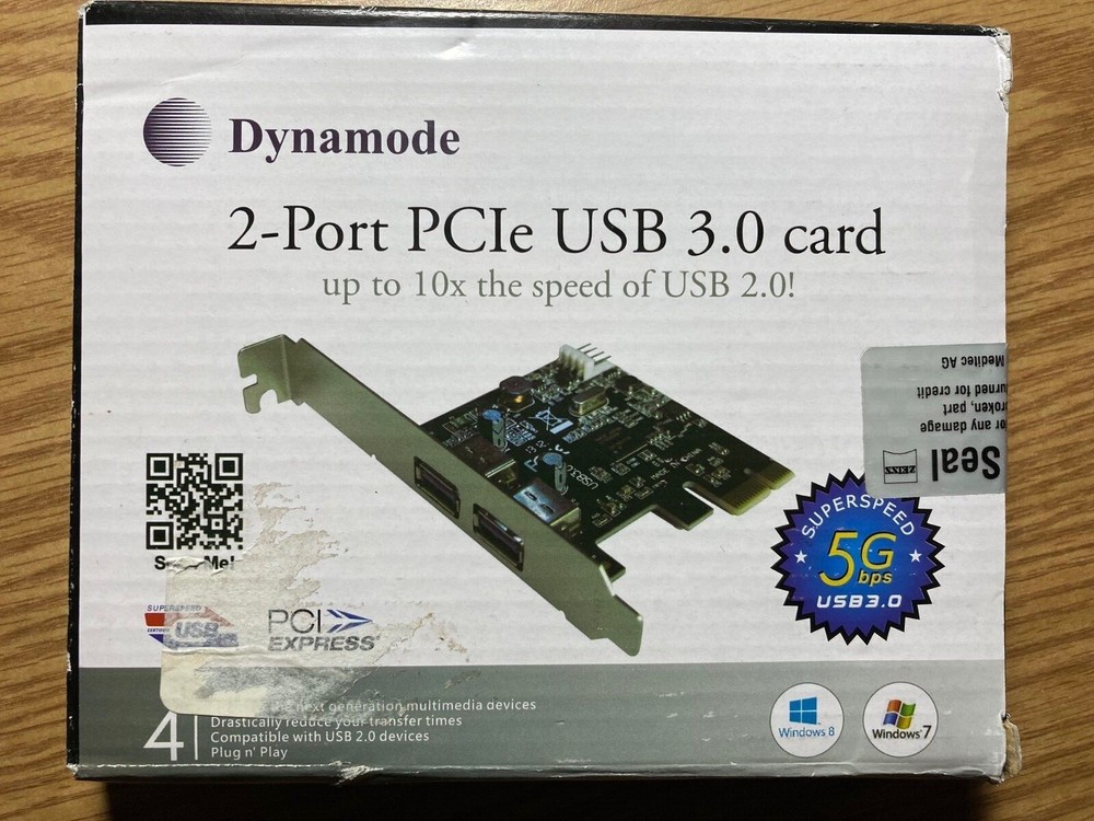 Dynamode 2-port Super Speed PCIe USB 3.0 Card Low Profile Express Superspeed
