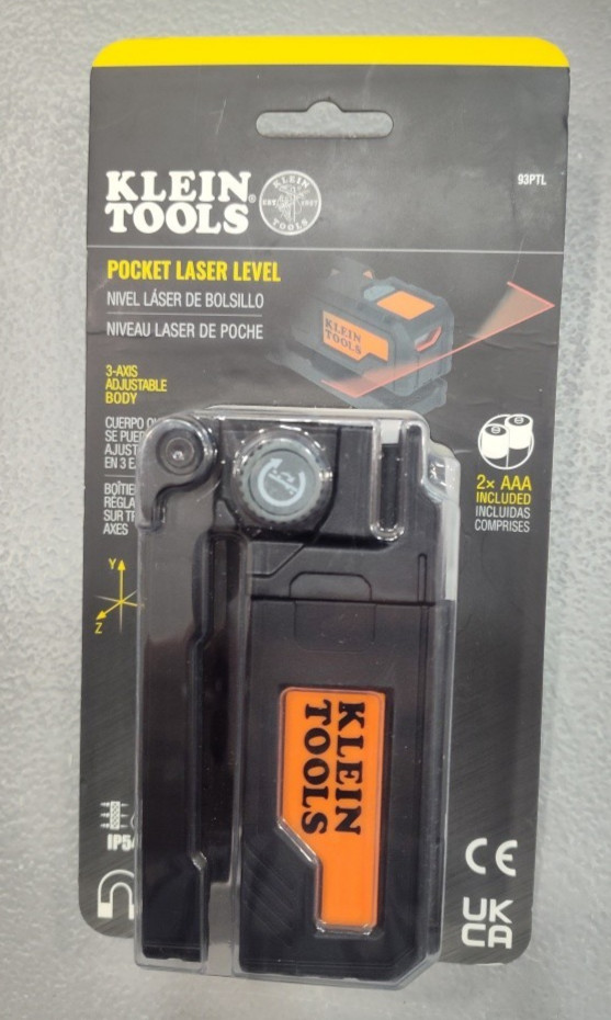 Klein Tools 93PTL Red Pocket Laser Level