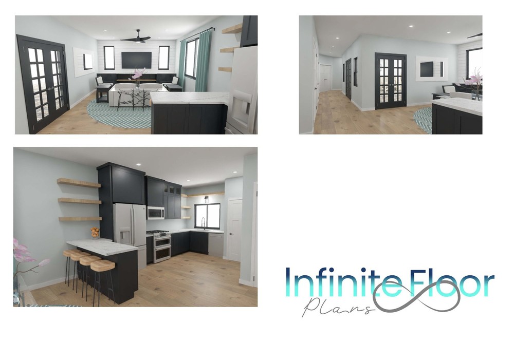 ADU CASITA SMALL HOME TINY HOME FLOOR PLANS MODERN OPEN FLOOR PLAN DESIGN