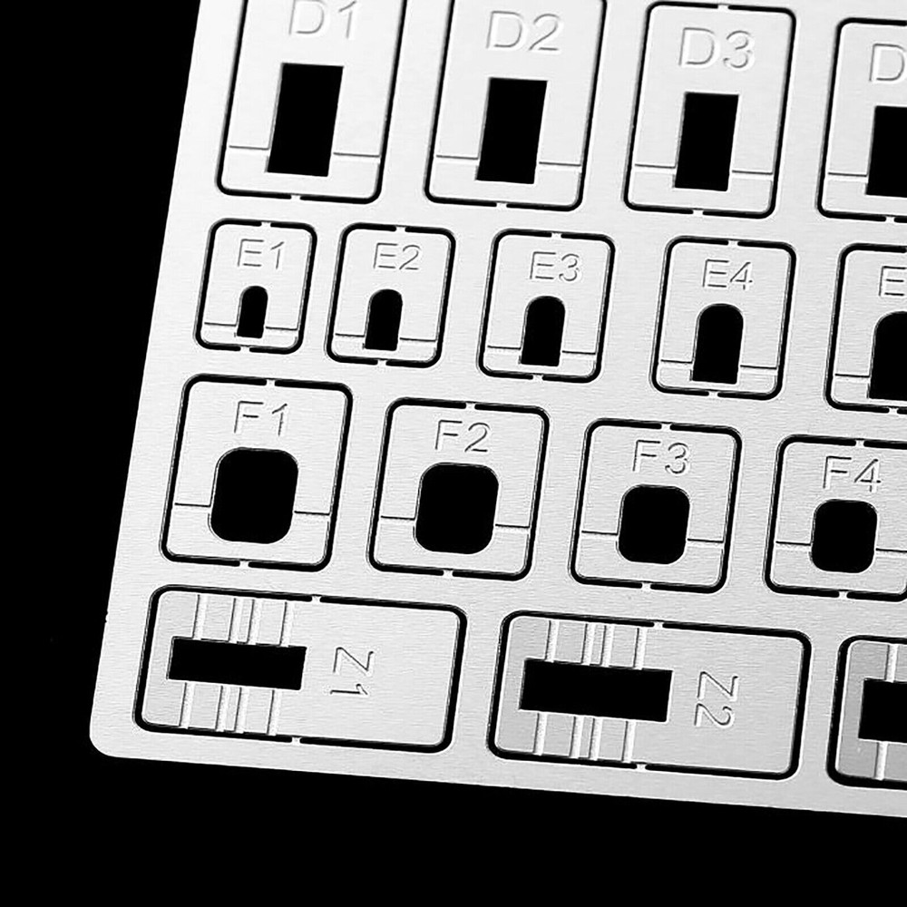 58in1 Flat Folding Engraved Scribing for Model Scriber Template Ruler