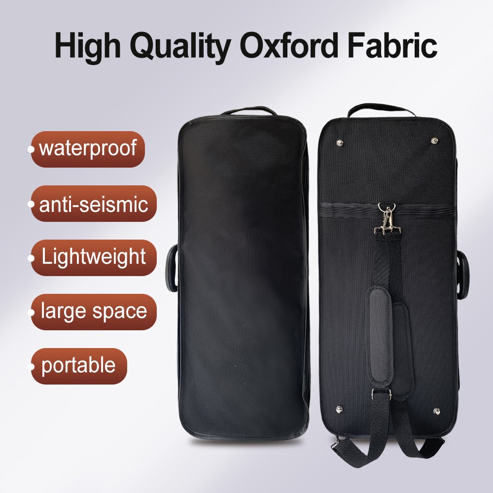 Adjustable 4/4 Full Size Double Violin Case Viola Case with 4 Bow Holders