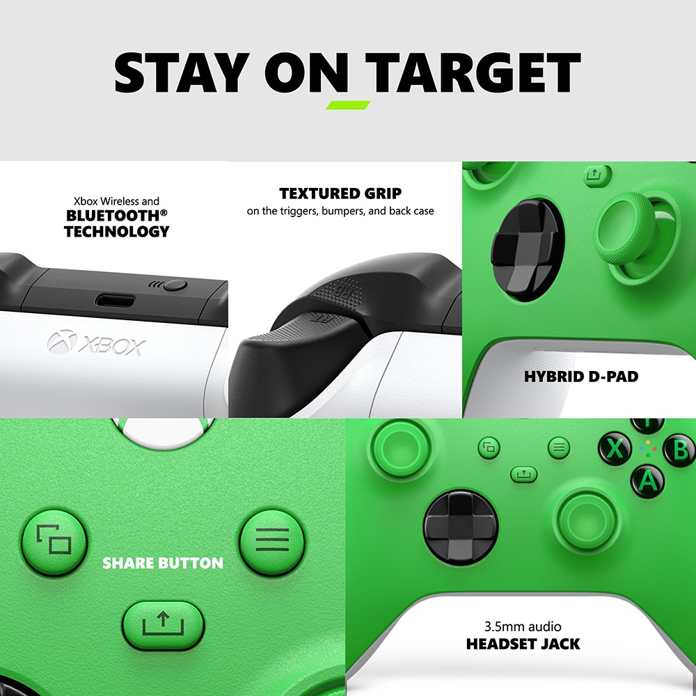 Microsoft Xbox Wireless Velocity Green Gaming Controller