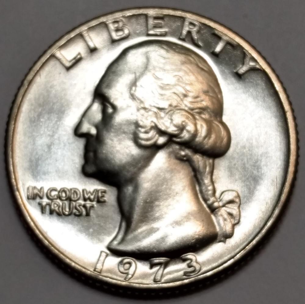 1973 Gem Mint State Washington Quarter ~ Semi P/L