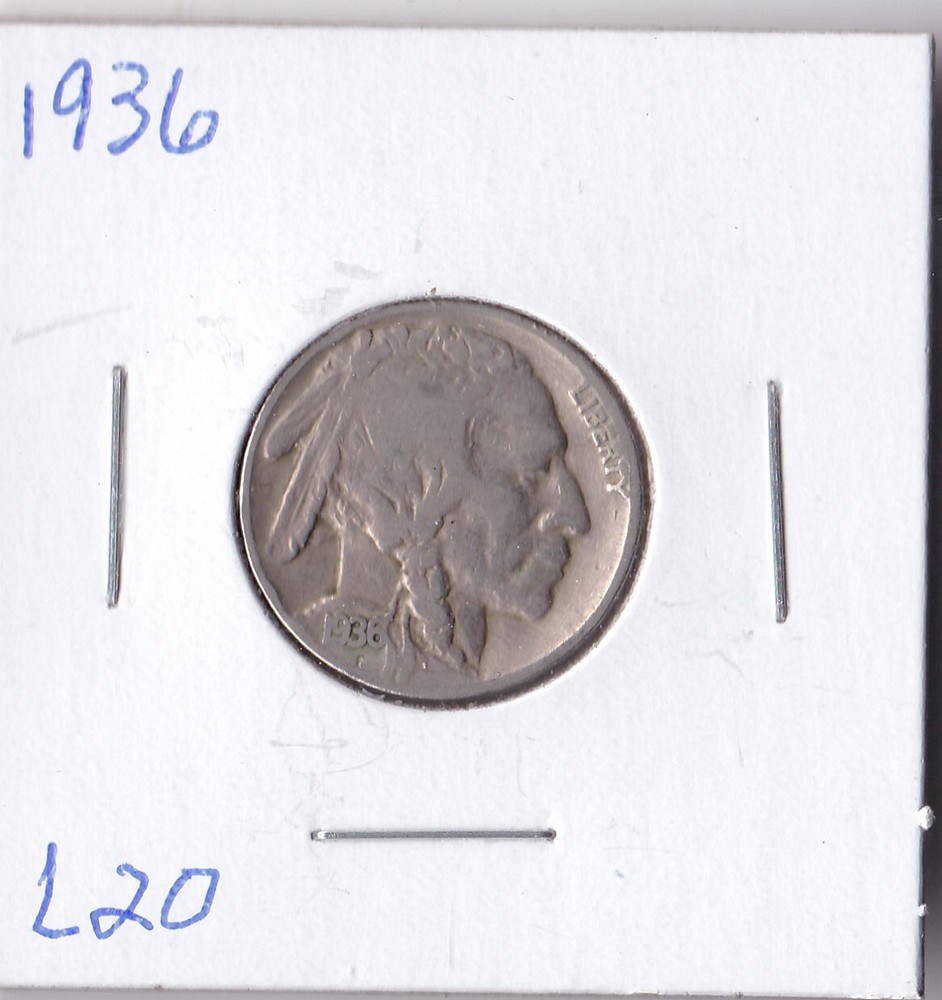 1936 Buffalo Nickel L20
