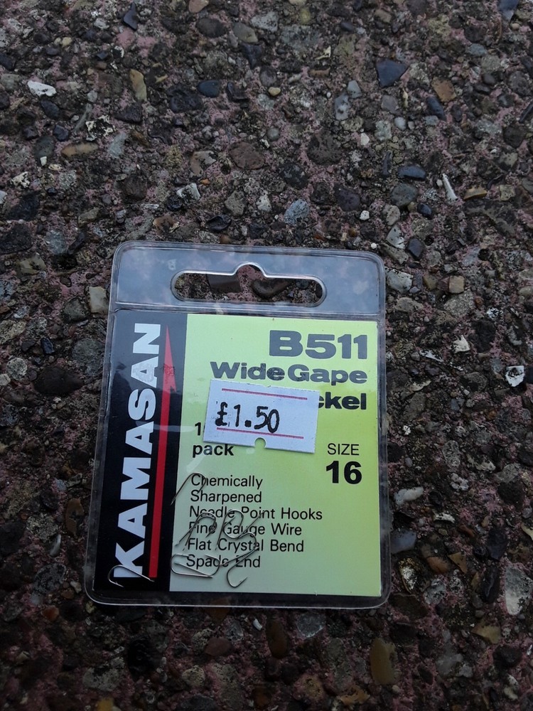 KAMASAN B511 WIDE GAPE HOOKS SIZE 16