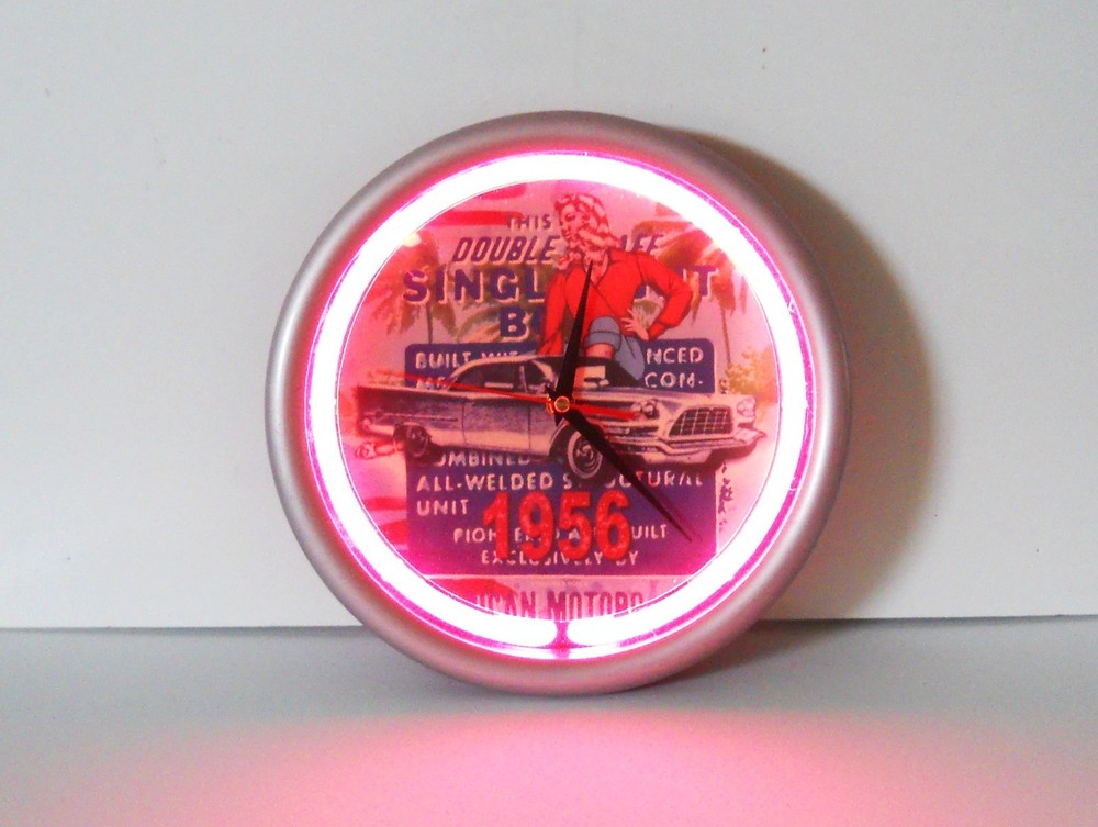 1956 Chrysler Advertising Neon Clock