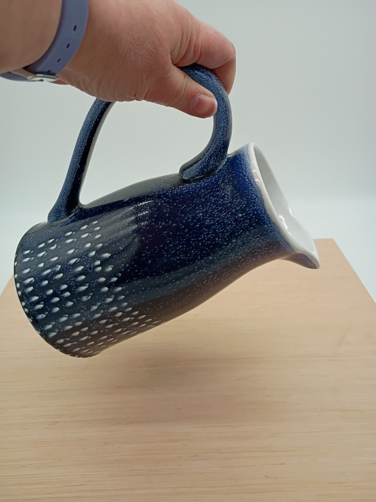 Sheffield Home Neutrals Small Pitcher 8" Ceramic Blue And White