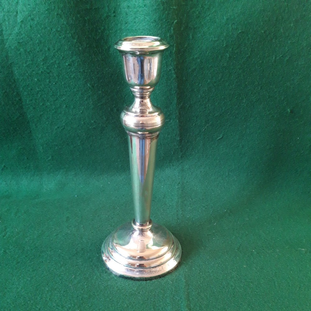 Antique Silver Plated EPNS Candlestick 8" tall