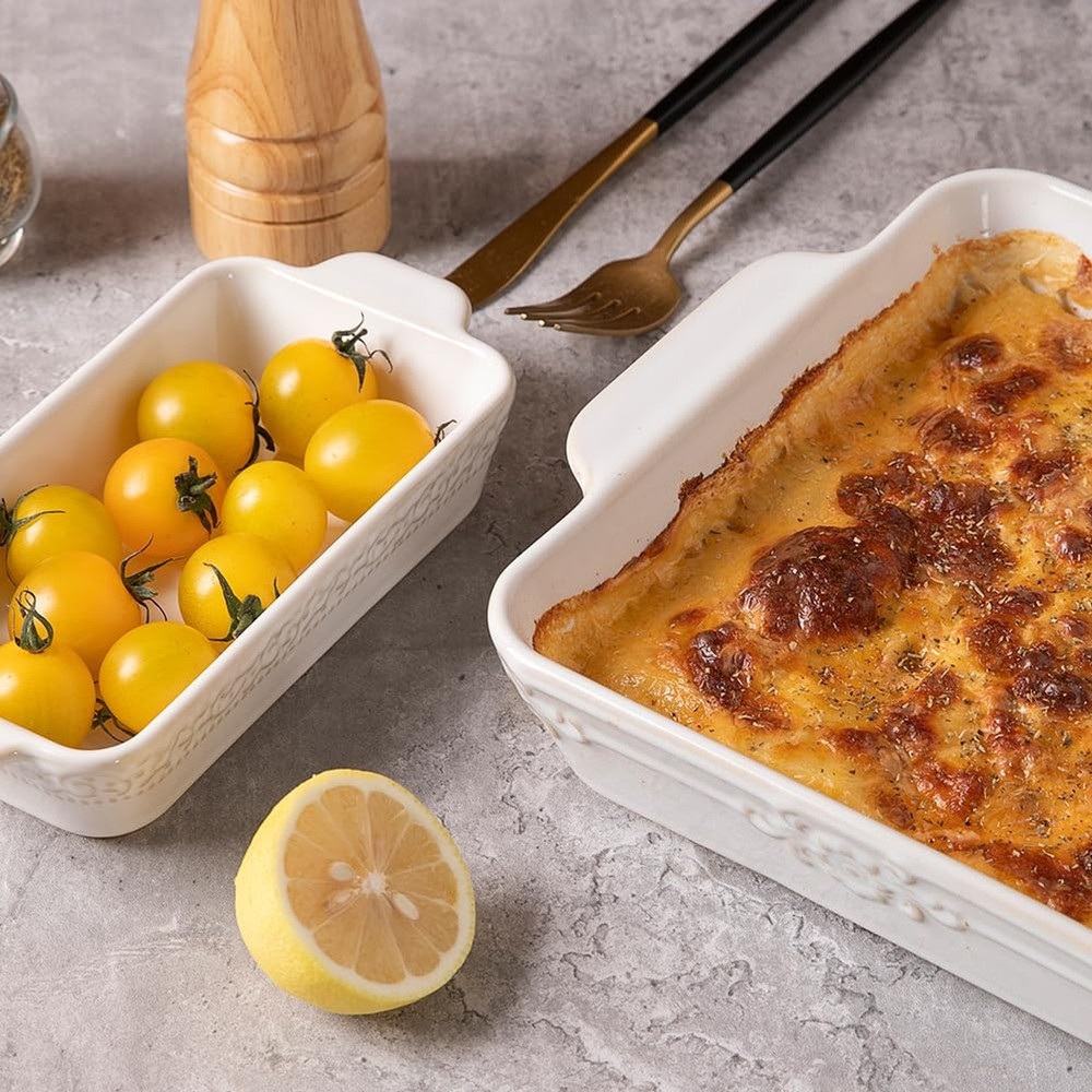 Sweejar Casserole Dishes for Oven, Ceramic Bakeware Set of 4, Rectangular Bak...
