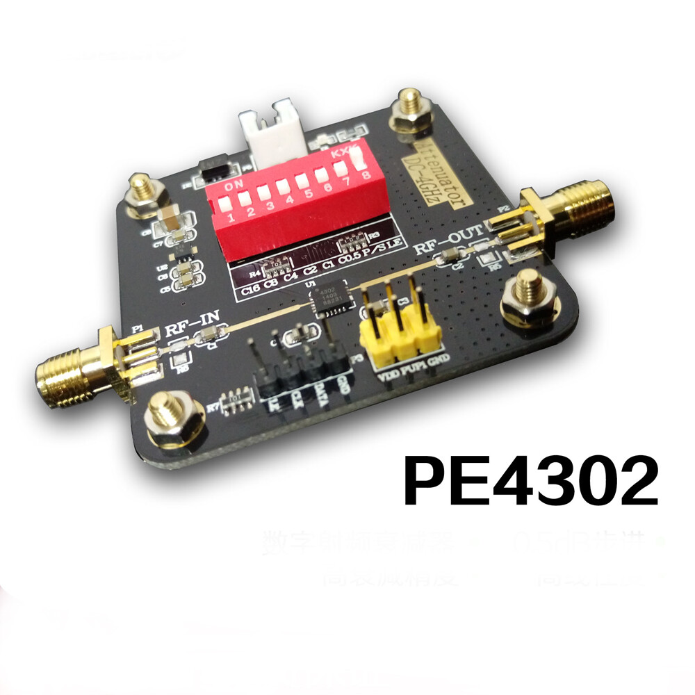 PE4302 Digital RF Attenuator Module DC-4000MHz Attenuation  Digital Master Panel