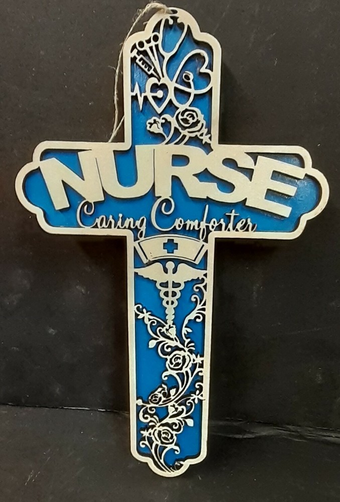 NURSE CROSS-12"-BLUE
