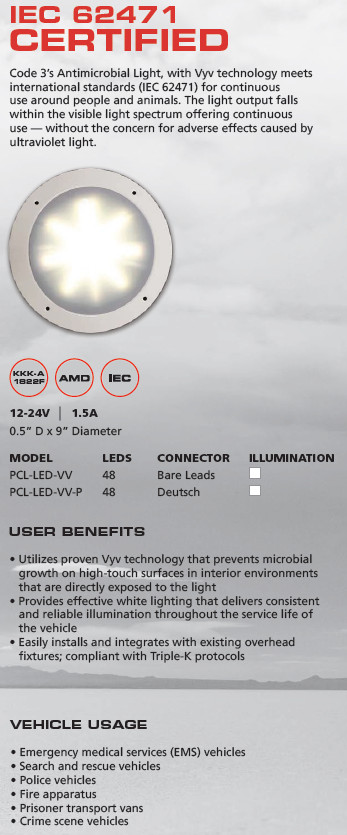 Vital Vio-Antimicrobial Light-Bacteria Killing Light
