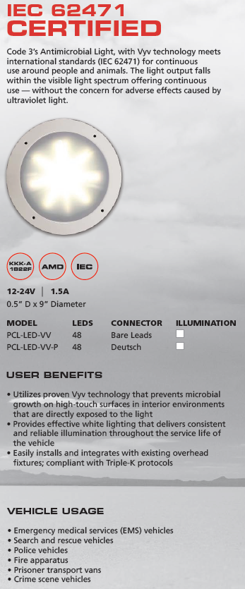 Vital Vio-Antimicrobial Light-Bacteria Killing Light