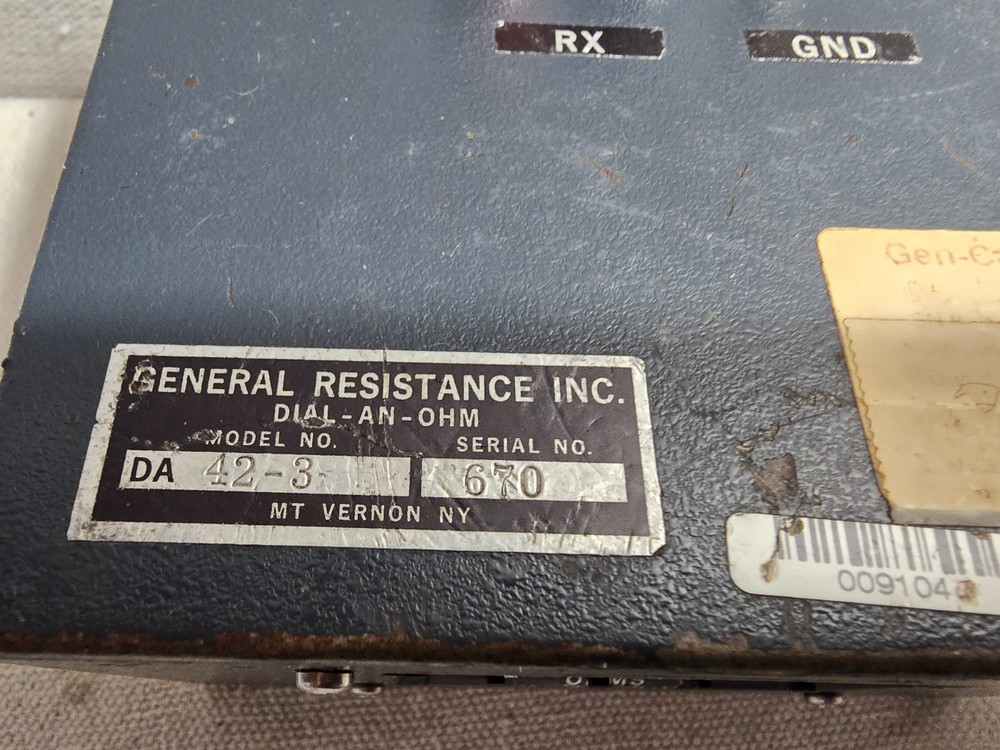 General Resistance Dial-An-Ohm Resistor Box Model DA 42-3, 4 Steps