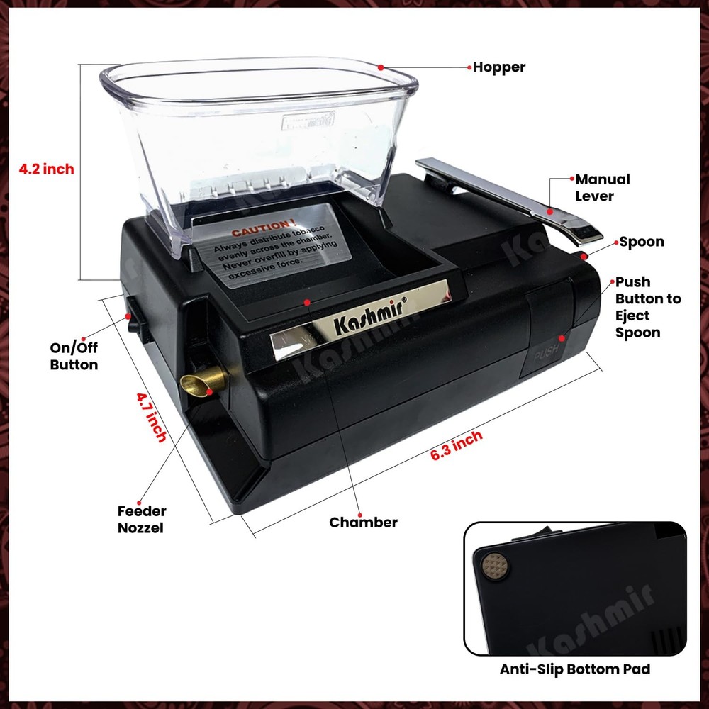 Cigarette Injector Machine Electric – Compact & Portable Tobacco Roller for K...
