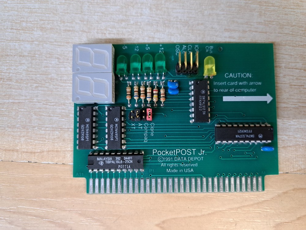 Data Pocket Post Jr 1992, Expansion Test Card