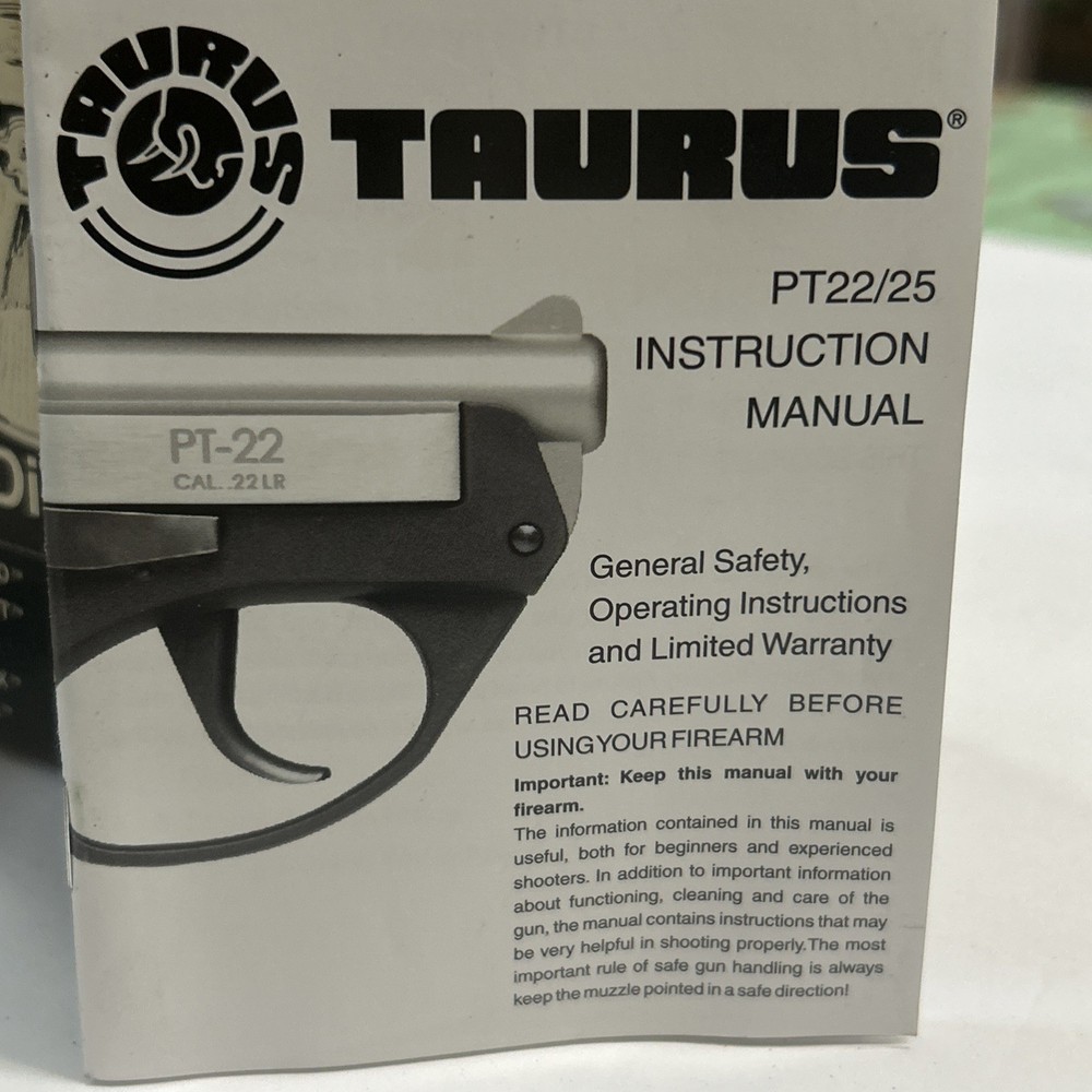Taurus PT 22/25 Instruction Manual