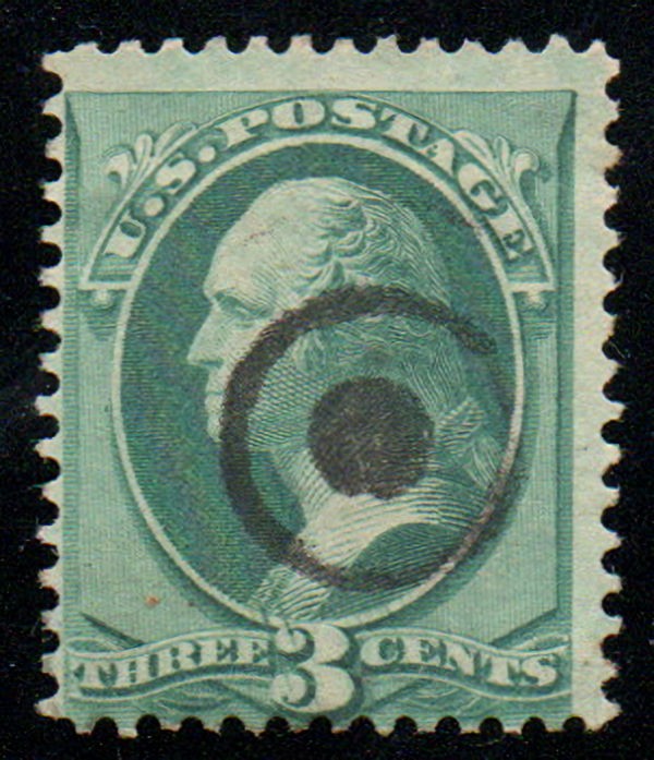 MALACK 158 Fine, bold "target" cancel, small thin, r..MORE.. v2542